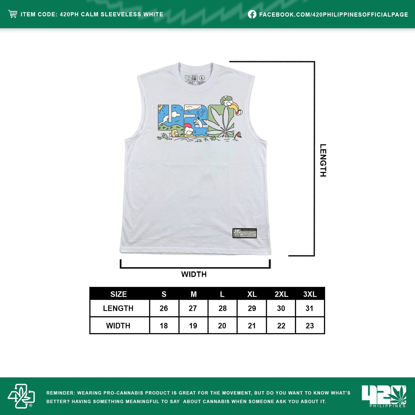 420PH Calm White Sleeveless